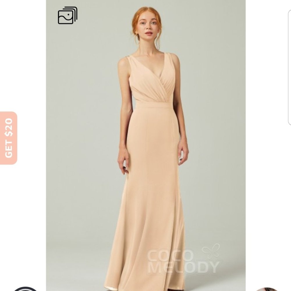 Champagne bridesmaid dress size 6